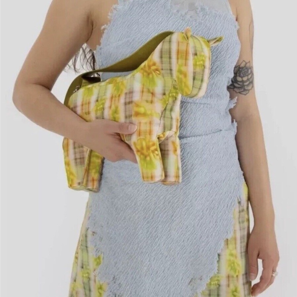 BAGGU Collina Strada Green Plaid Horse Bag - Picture 10 of 10